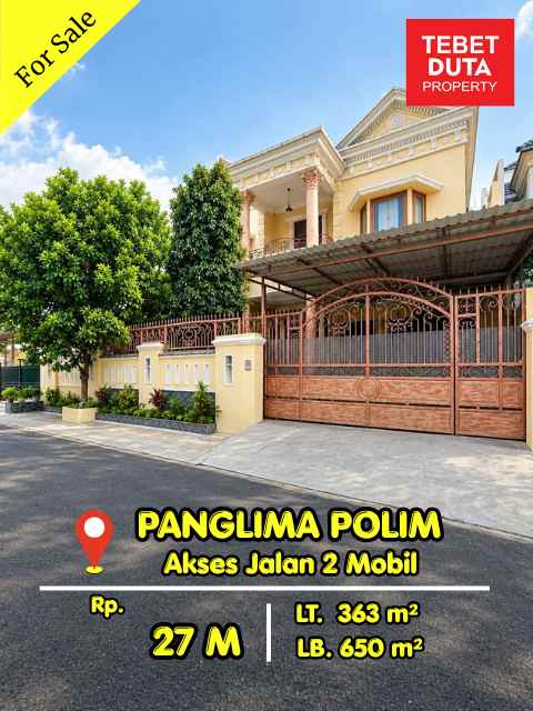 dijual rumah jl panglima polim