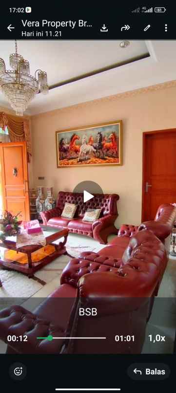 dijual rumah jl taman bunga raya bsb