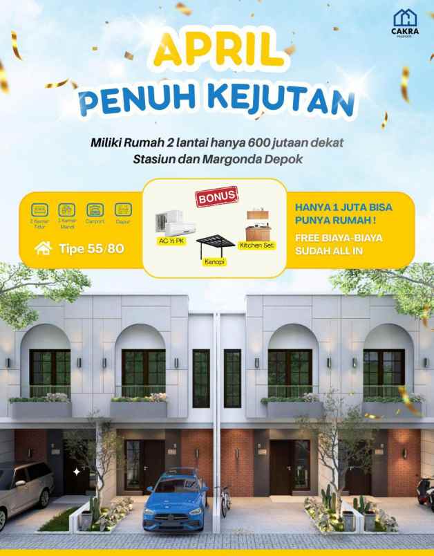 dijual rumah jln raya bhakti yudha