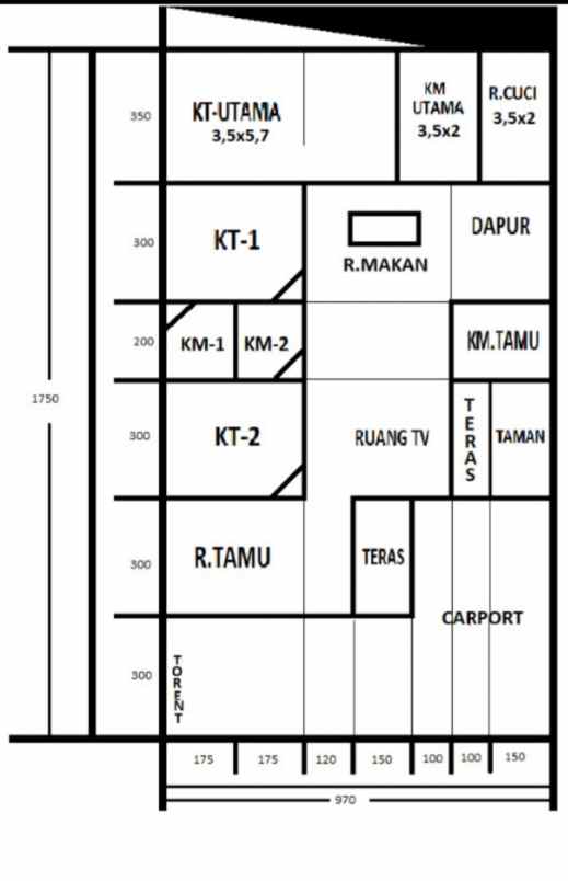 dijual rumah komplek margahayu permai