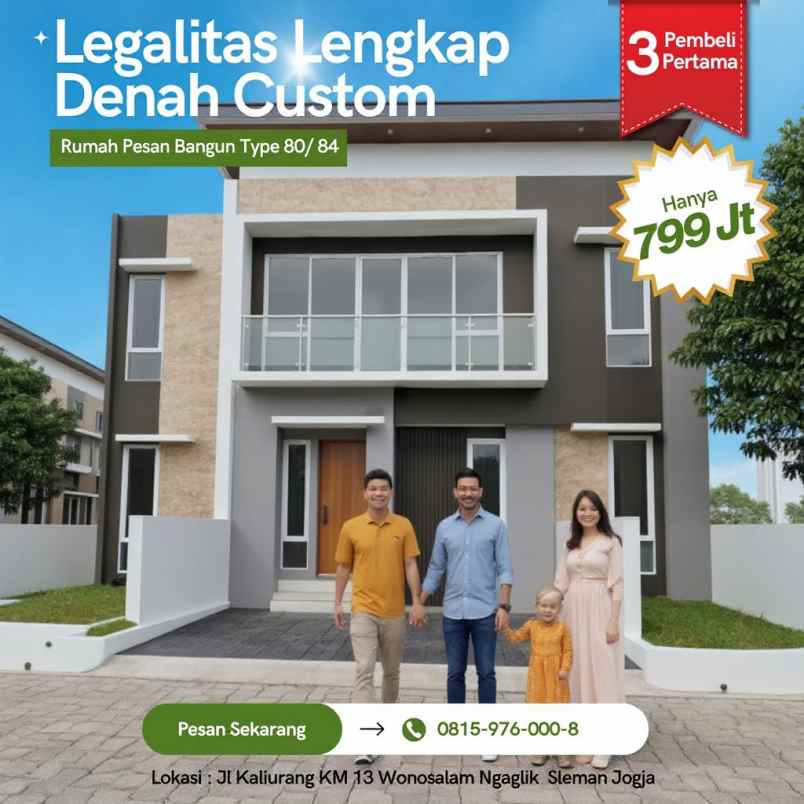 dijual rumah ngaglik sleman wonosalam