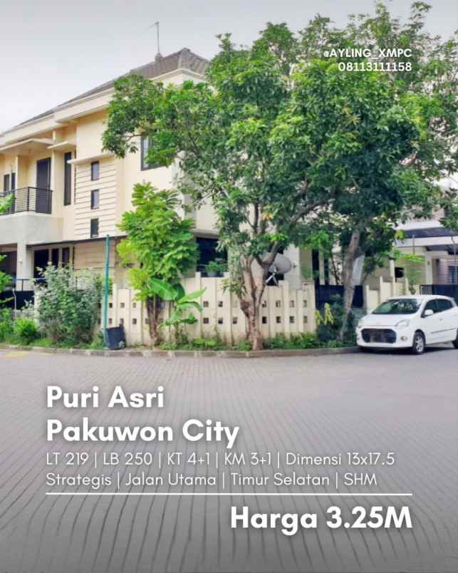 dijual rumah puri asri pakuwon city