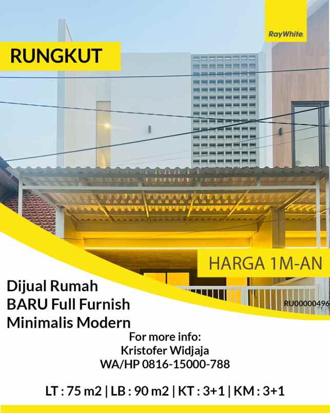 dijual rumah rungkut surabaya timur