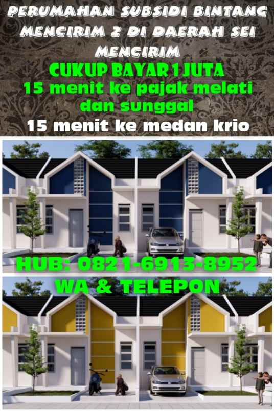 dijual rumah sei mencirim