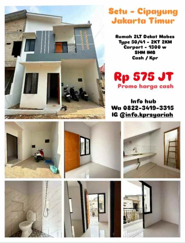 dijual rumah setu