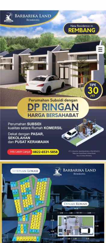 dijual rumah sumberejo rembang