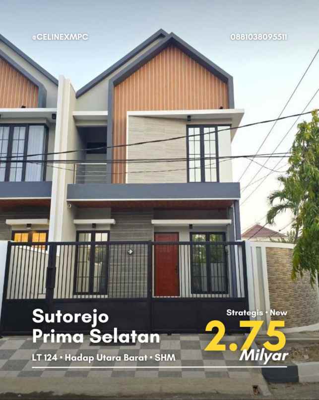 dijual rumah sutorejo prima selatan
