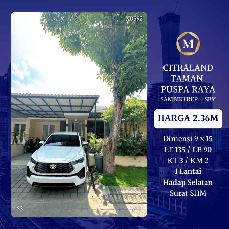dijual rumah taman puspa raya citraland