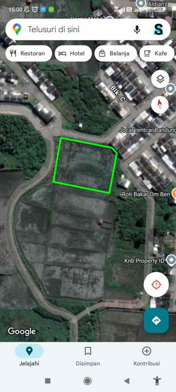 dijual tanah bl cibogo rt 01 rw 15