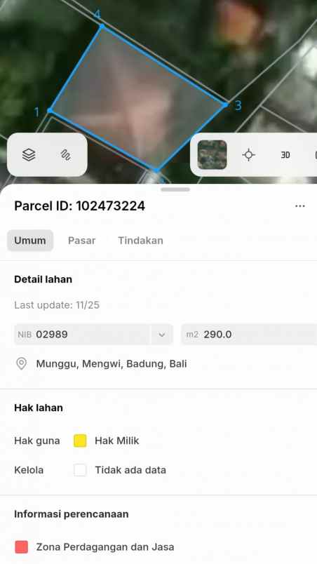dijual tanah bypass tanah lot