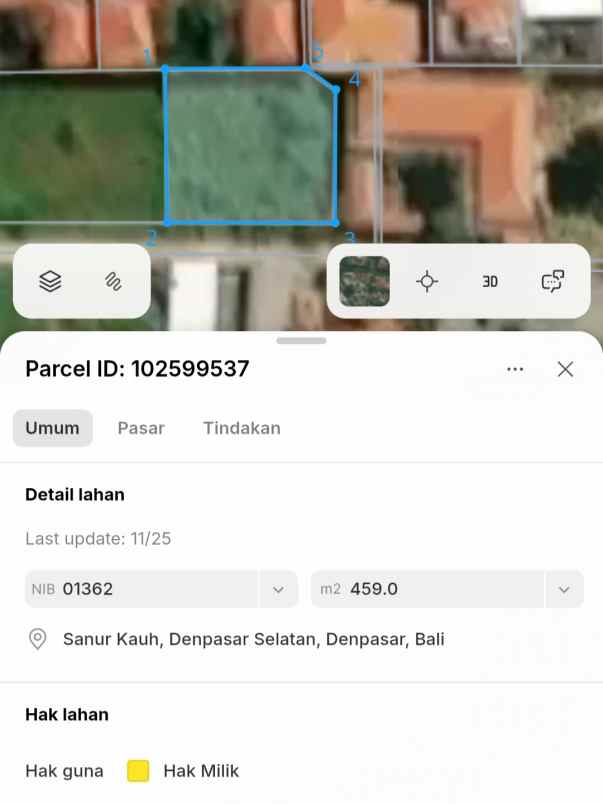 dijual tanah danau tempe