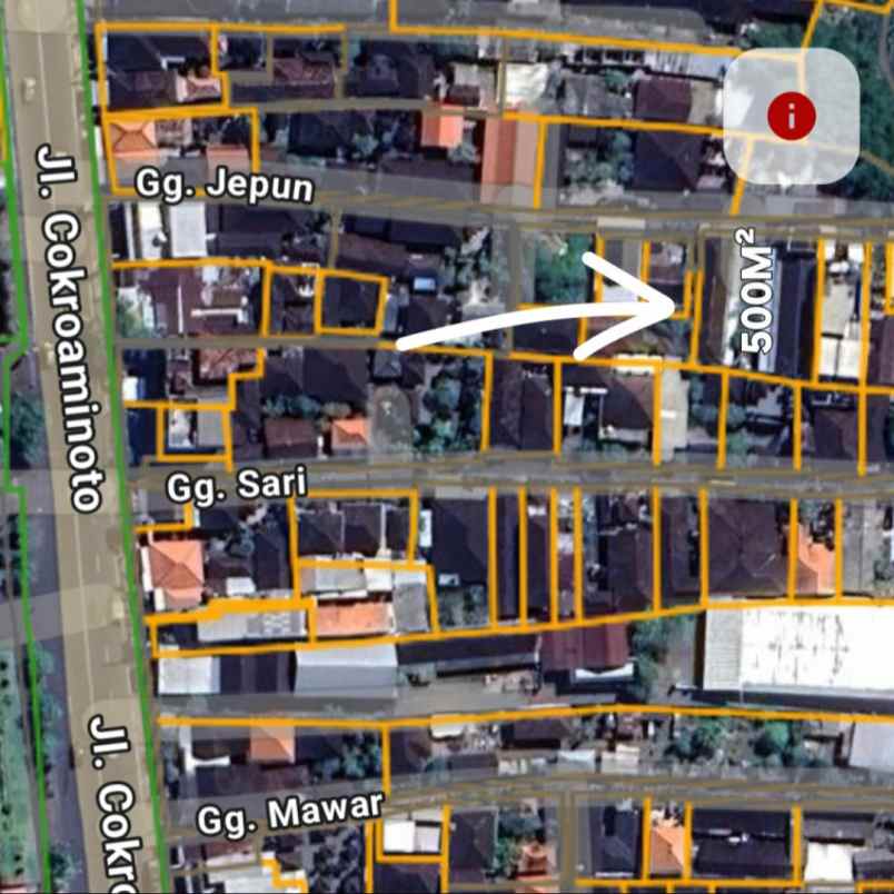 dijual tanah depan terminal ubung