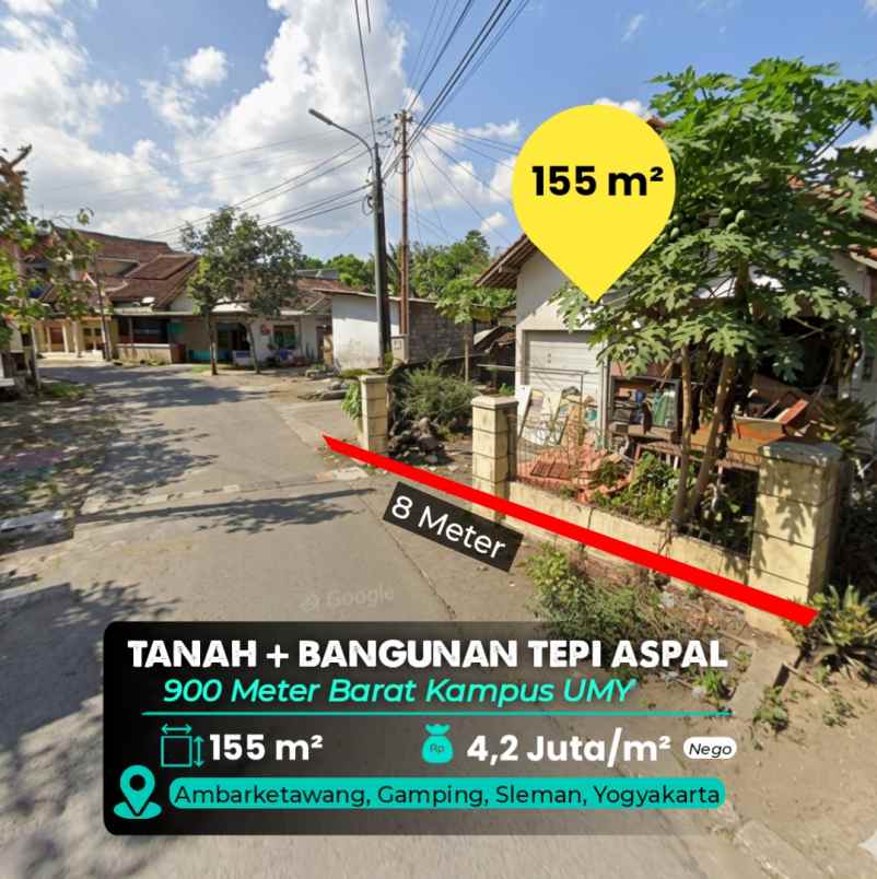 dijual tanah gamping
