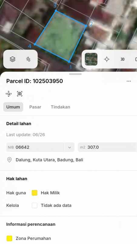 dijual tanah i gusti ngurah gentuh