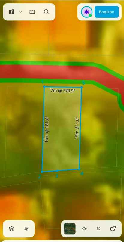 dijual tanah jalan buluh indah gatsu