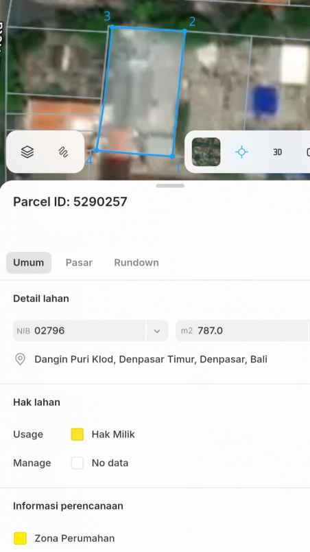 dijual tanah jl letda ngurah putra yangbatu