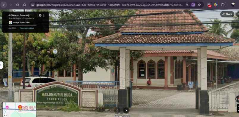 dijual tanah jl raya jogja purworejo