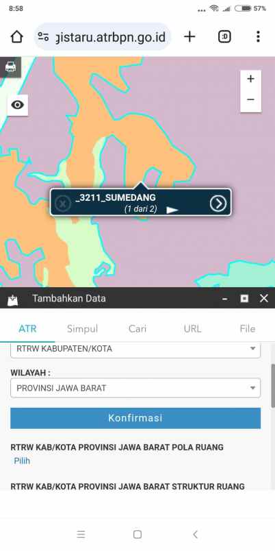 dijual tanah jl raya rancakalong