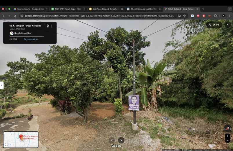 dijual tanah kelurahan kencana tanah