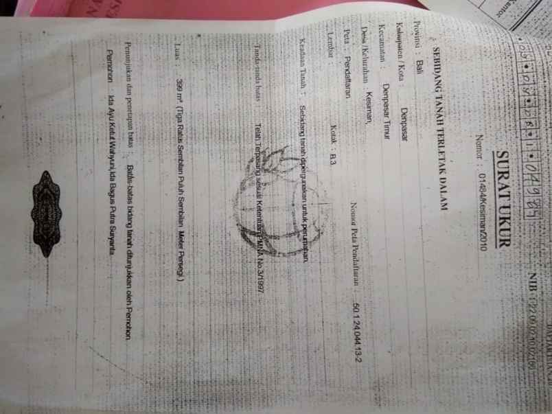 dijual tanah kosong lokasi jalan genetri gatot subroto