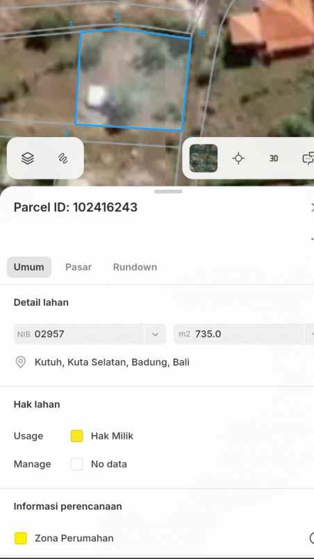 dijual tanah mundeh