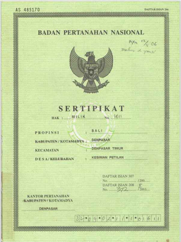 dijual tanah padang galak sanur