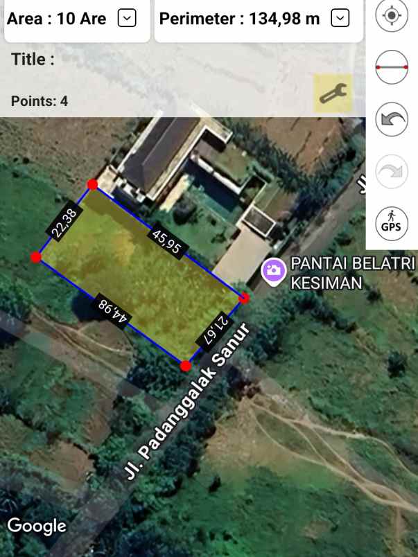 dijual tanah padang galak sanur