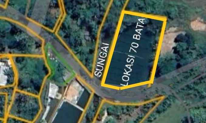 dijual tanah pinggir jalan desa di pinggir ada sungai