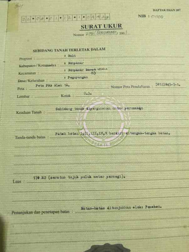 dijual tanah raya pantai pererenan