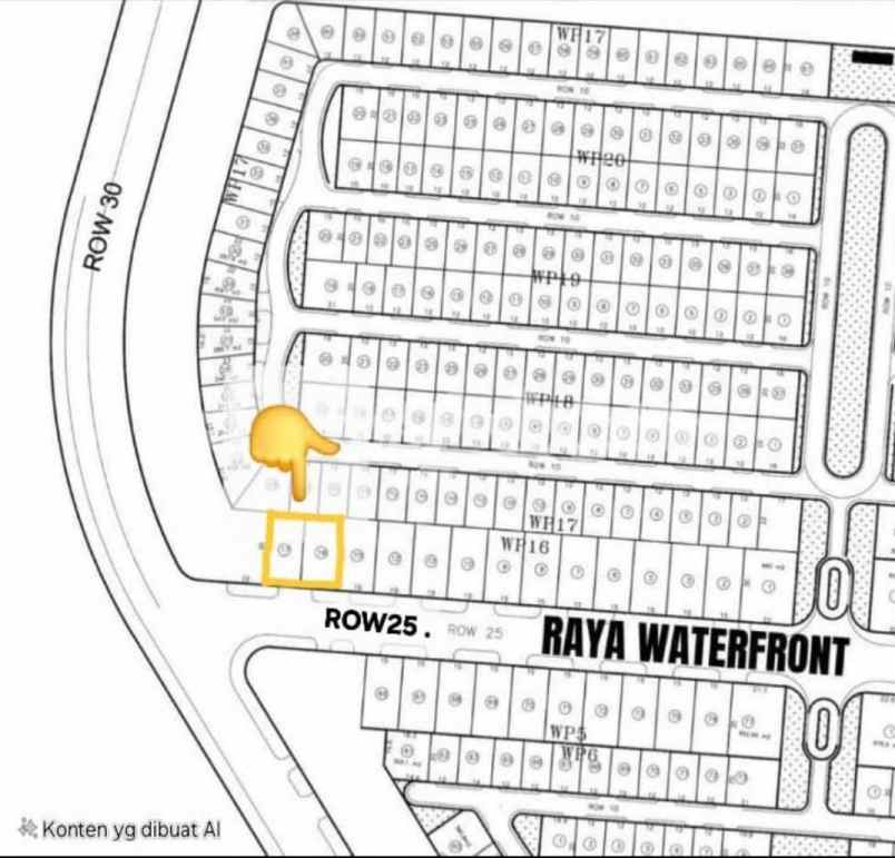 dijual tanah raya waterfront