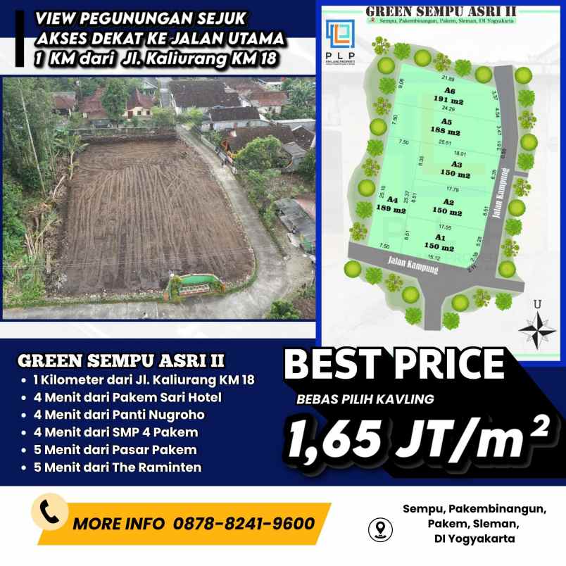 dijual tanah sempu pakembinangun pakem