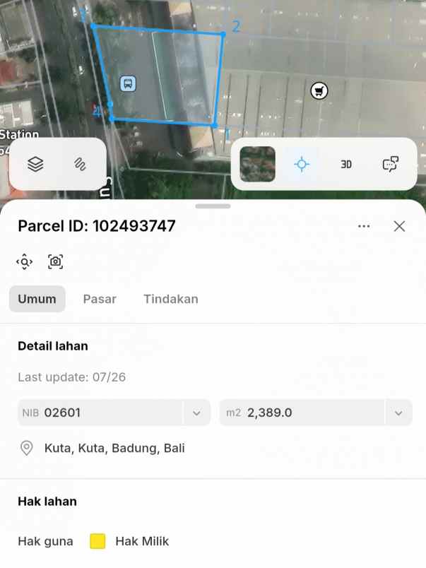dijual tanah sunset road