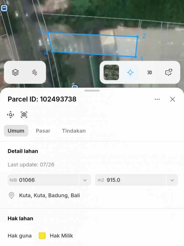dijual tanah sunset road