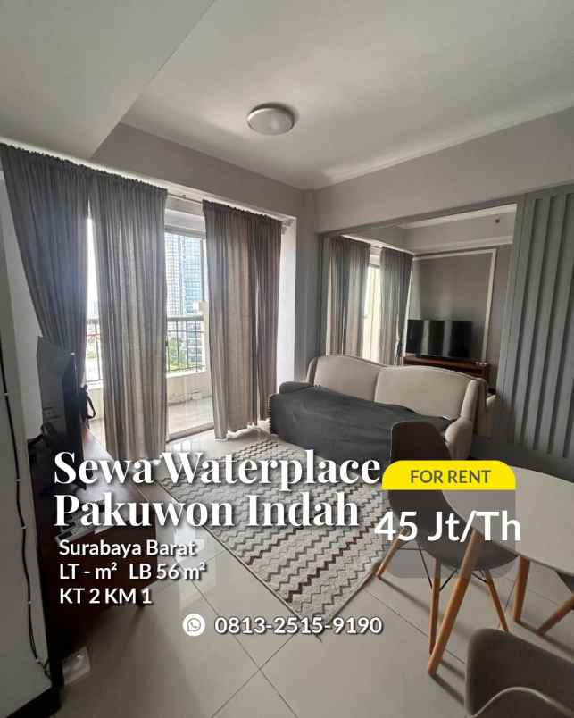 disewakan apartemen waterplace dekat ptc pakuwon mall