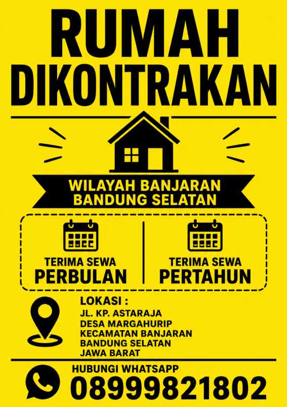 disewakan rumah jl astaraja banjaran