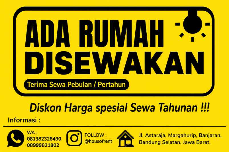 disewakan rumah jl astaraja banjaran