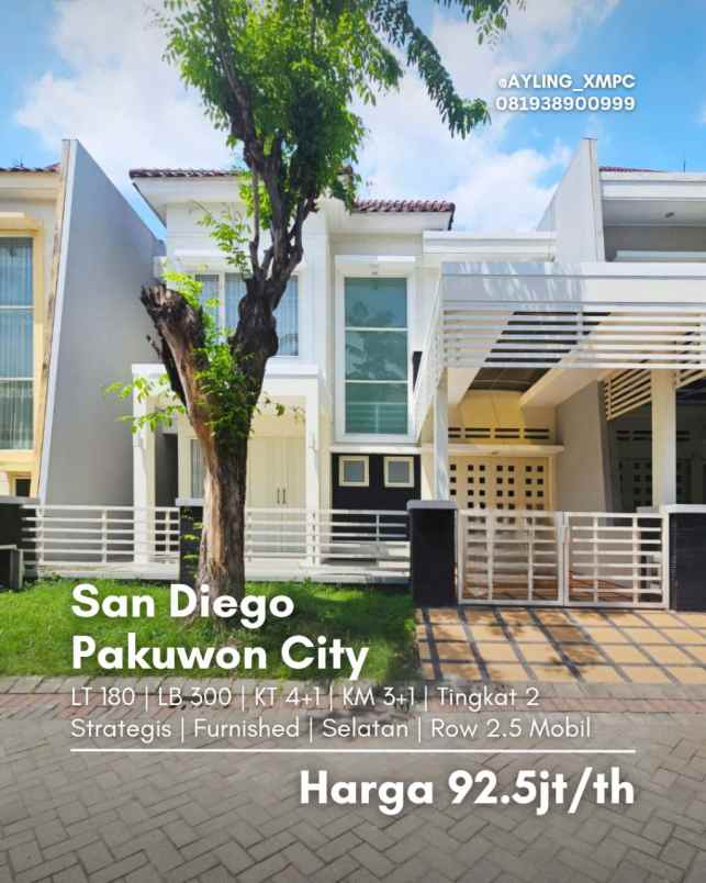 disewakan rumah san diego