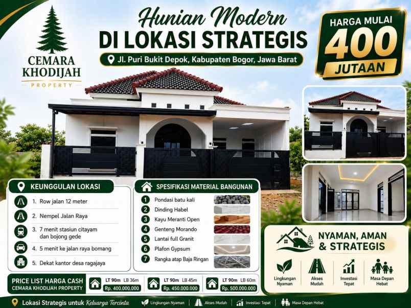 hunian modern di lokasi strategis