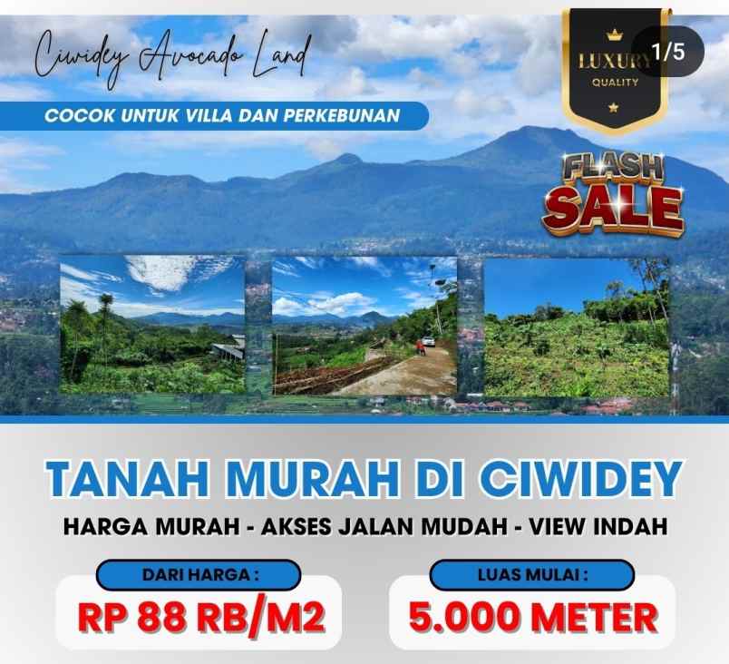 jual tanah ciwidey bandung