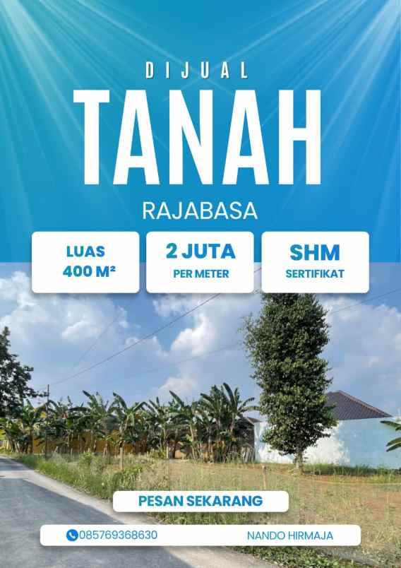 jual tanah kavling di rajabasa