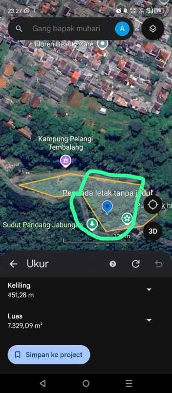 jual tanah murah tembalang akses jalan mulawarman