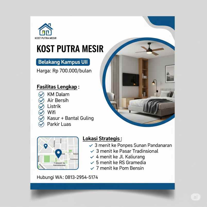 kos putra dekat kampus