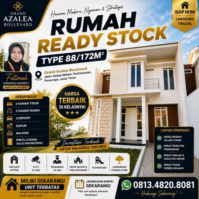 ready stock rumah 2 lantai syariah ponorogo