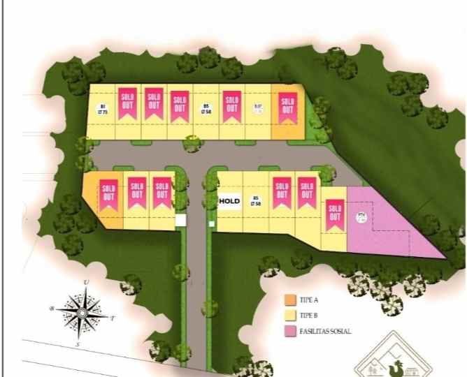 rumah 1 lantai samping perum galaxy 590jt