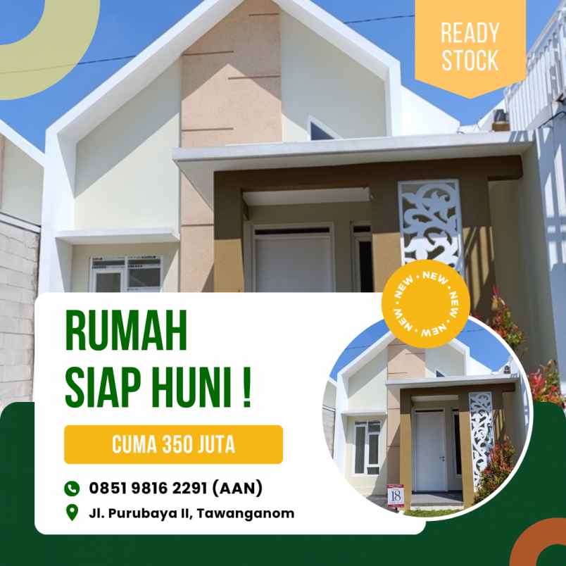 rumah 1 lt siap huni di pusat kota