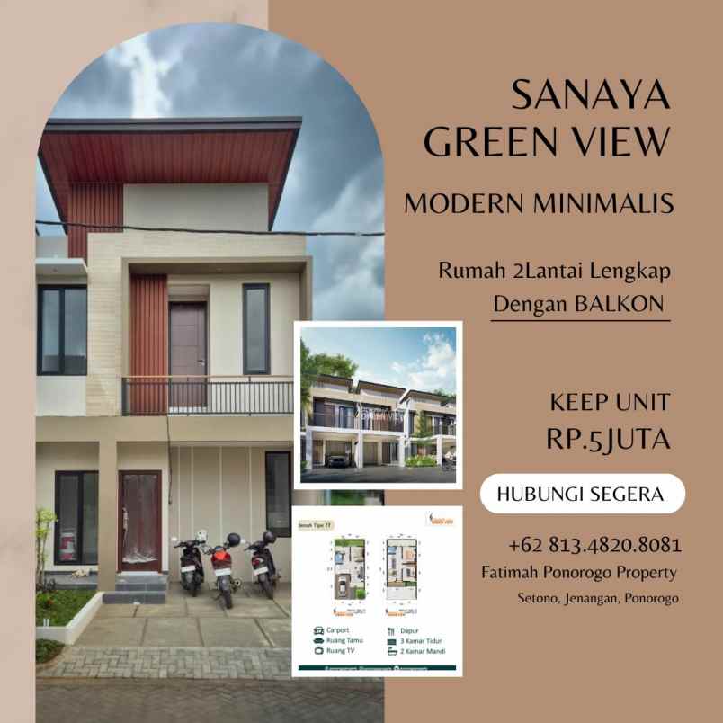 rumah 2 lantai syariah terlaris di ponorogo