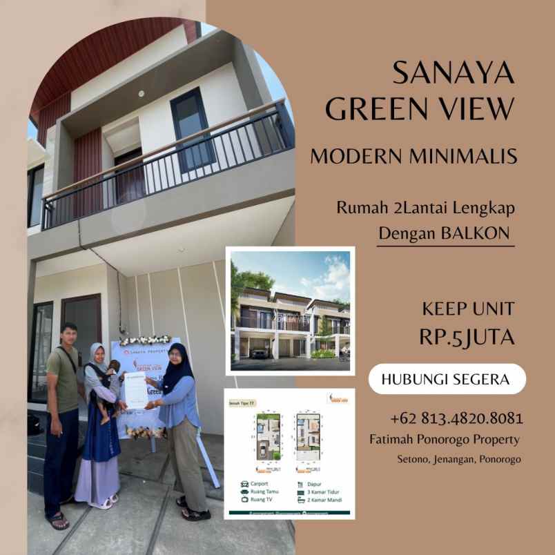 rumah 2 lantai syariah terlaris di ponorogo