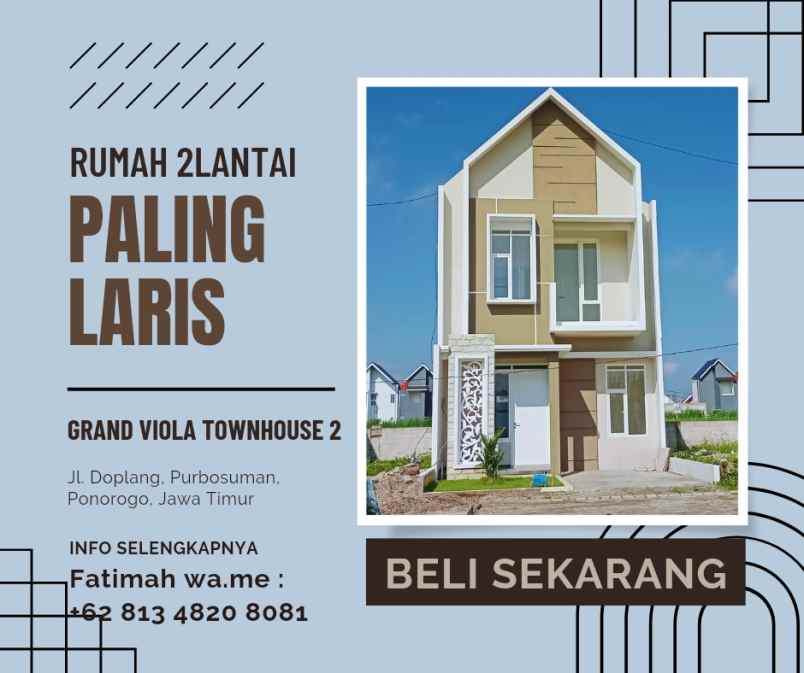 rumah 2 lantai terlaris di ponorogo kota