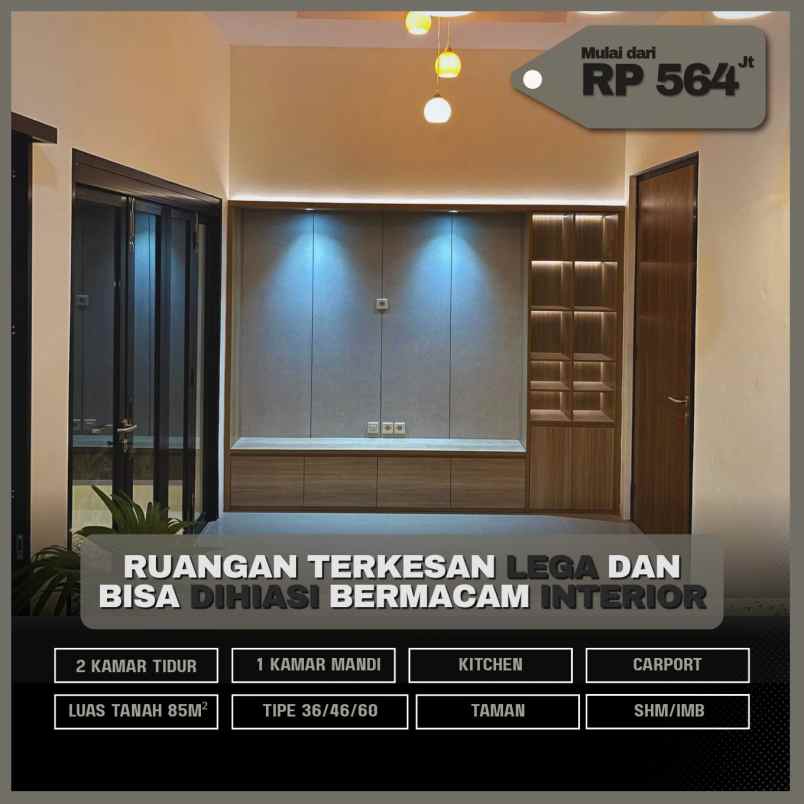 rumah cantik 500 jutaan minimalis di berbah sleman