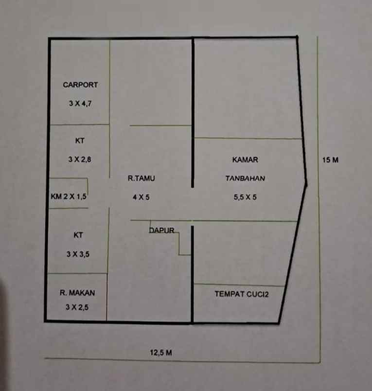 rumah hook asri di perum pamoyanan hijau kota bogor